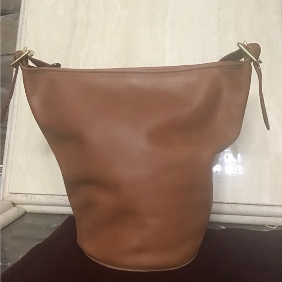 Coach hobo XL hand bag carmel leather euc vintage - Picture 1 of 5